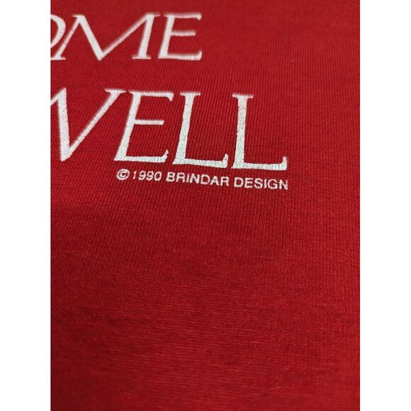 Vintage 1990 London Paris Rome Roswell T Shirt‎ Red Oneita Size L 42-44 GA USA - Picture 4 of 13
